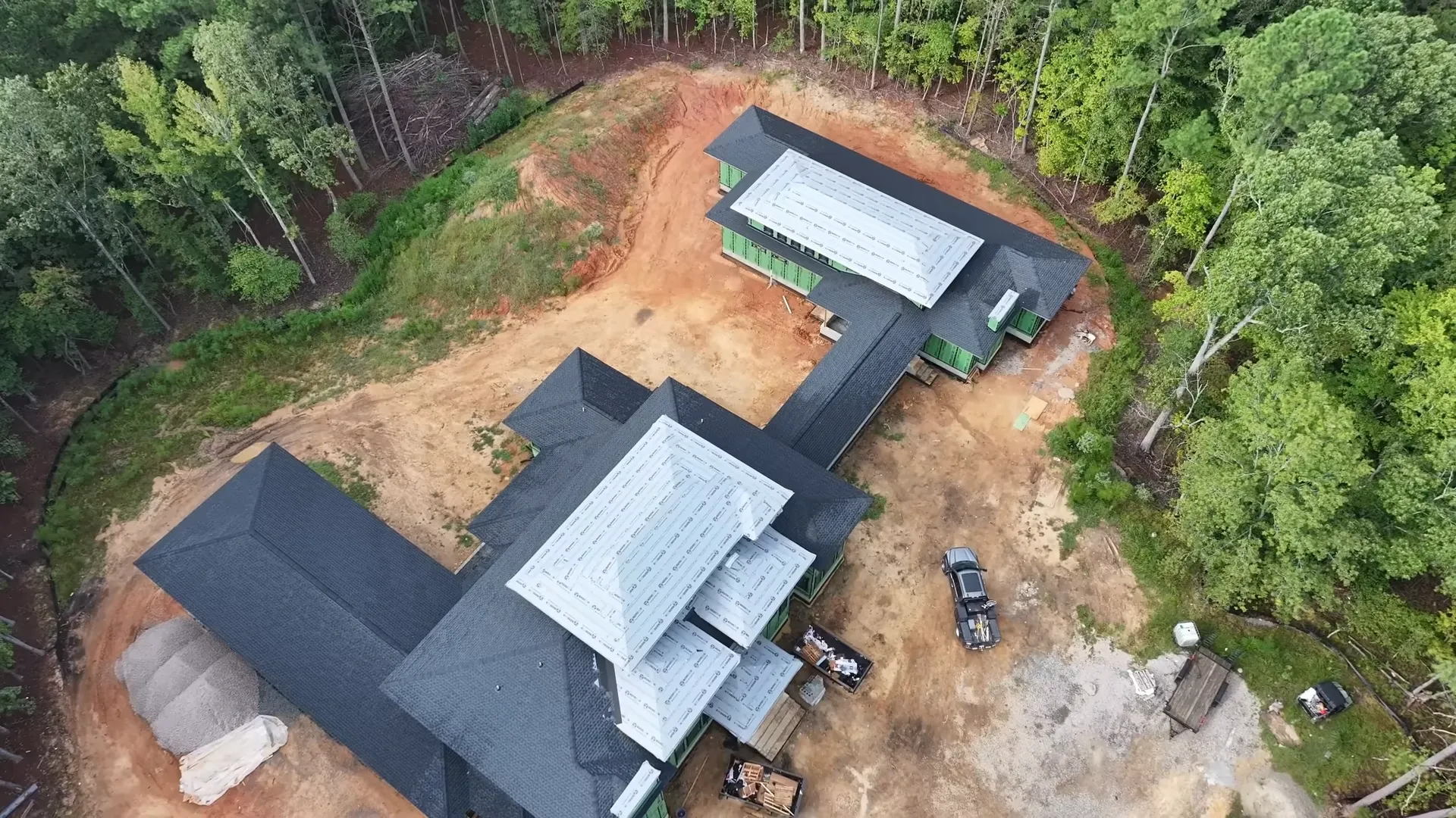A BH Construction Group project during the roofing stage